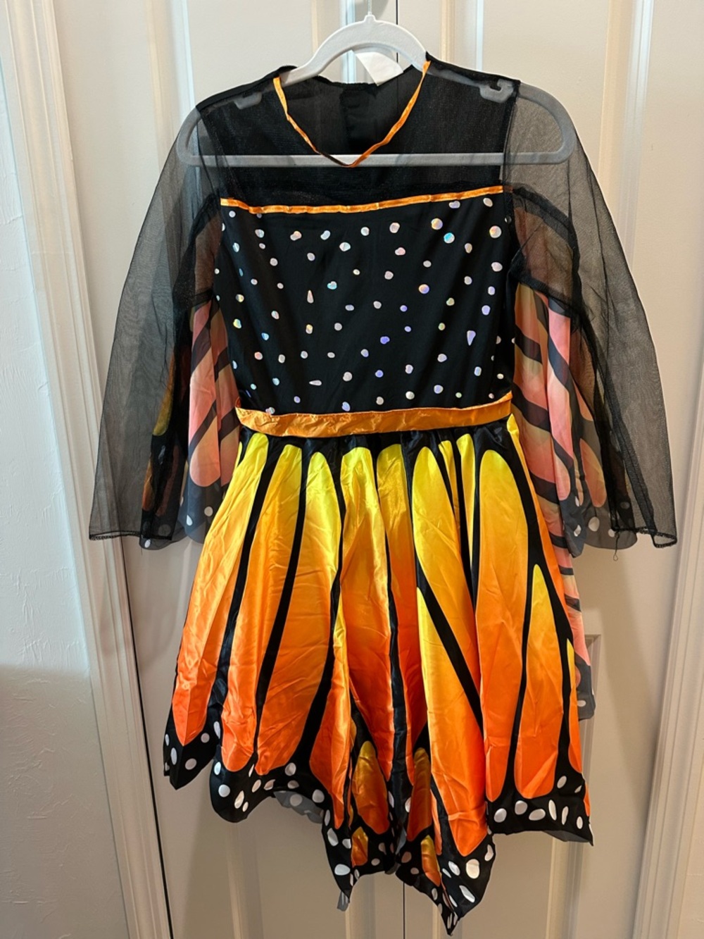 Kids Butterfly Costume Dress in Black and Orange - Target Size L 10/12